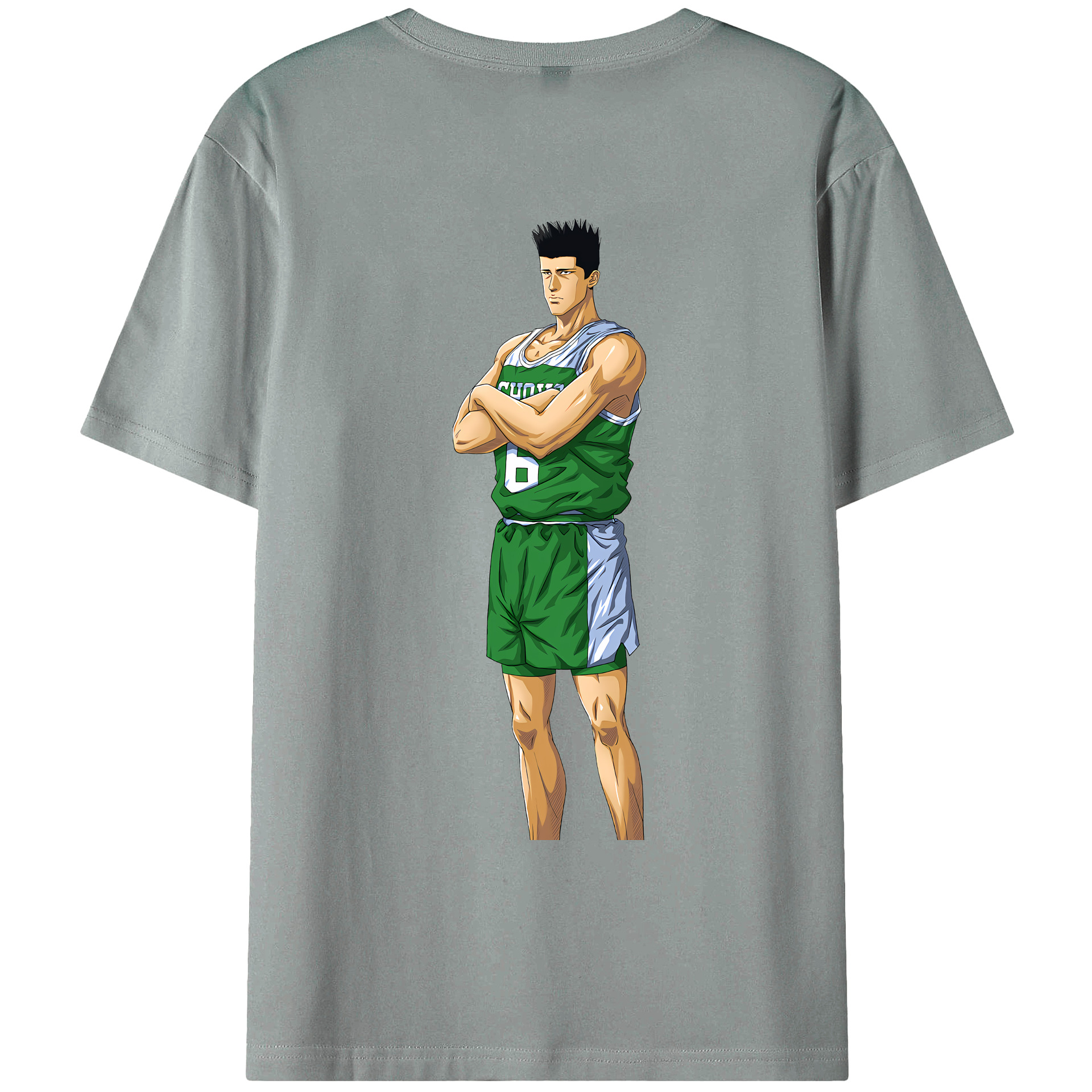 （画像用） SLAM DUNK／スラムダンク 綿100％ メンズ半袖Tシャツ（バックプリント） 通気性